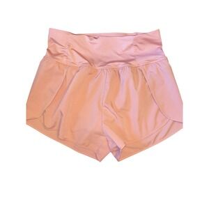 Love Tree Womens Pink Athletic‎ Running Shorts Back Zip Pocket Large 6736PH